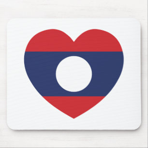 Laotian Heart Flag Mouse Mat