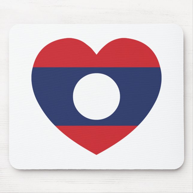 Laotian Heart Flag Mouse Mat (Front)