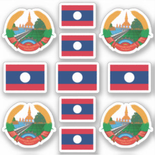 Laotian national symbols /coat of arms and flag