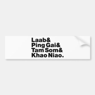 Laotian Street Food Bumper Sticker