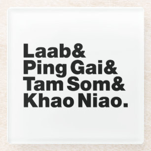 Laotian Street Food Glass Coaster