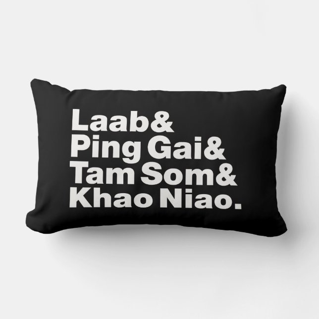 Laotian Street Food Lumbar Cushion (Front)