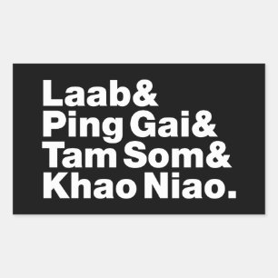 Laotian Street Food Rectangular Sticker