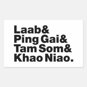 Laotian Street Food Rectangular Sticker