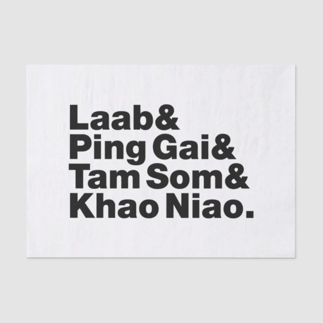 Laotian Street Food Tissue Paper (Front)