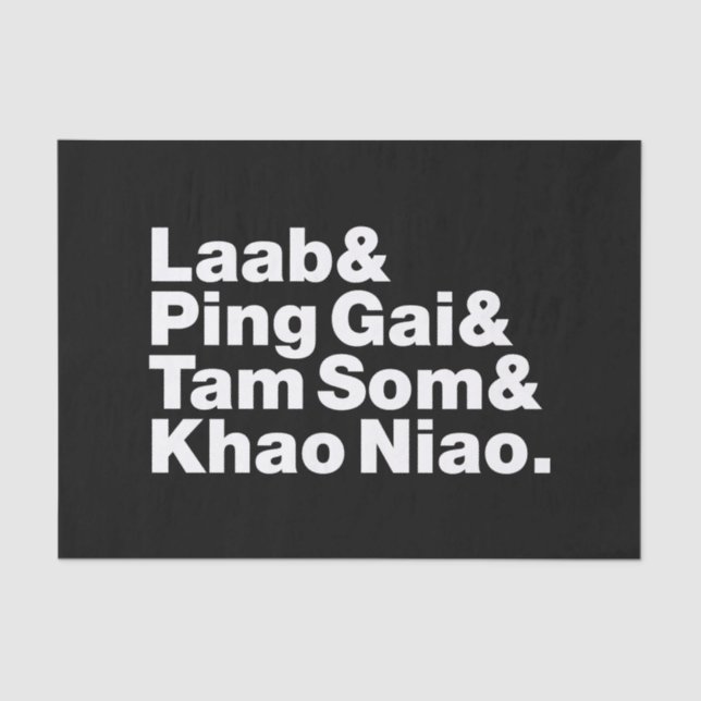 Laotian Street Food Tissue Paper (Front)