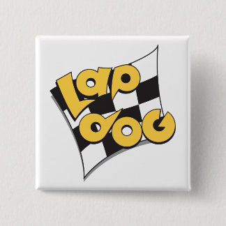Lap Dog Flag - auto racing fan's button