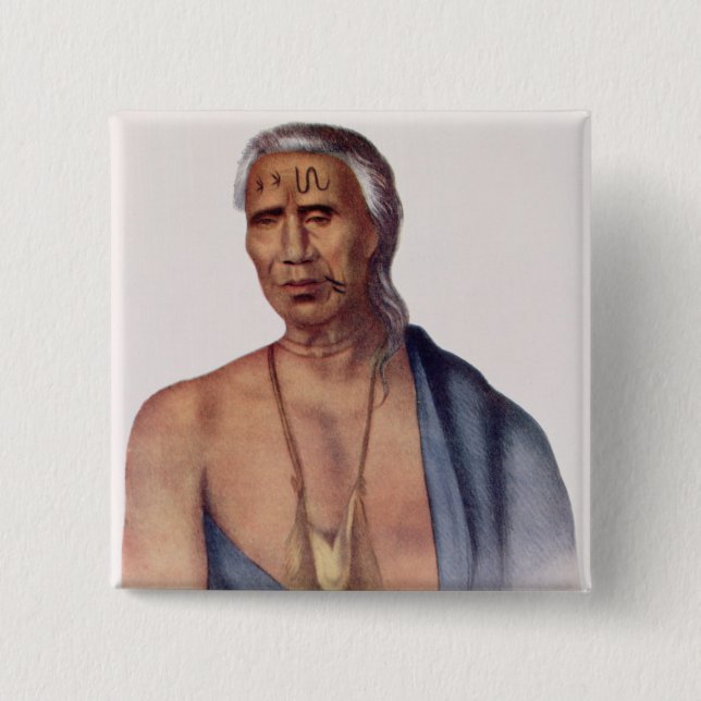 Lap-Pa-Win-Soe, a Delaware Chief 15 Cm Square Badge (Front)