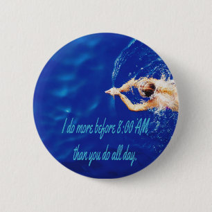 Lap Swimming Swim Team Motivational Inspirational 6 Cm Round Badge