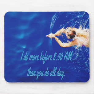 Lap Swimming Swim Team Motivational Inspirational Mouse Mat