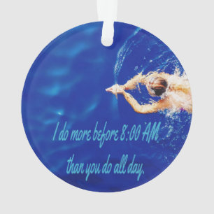 Lap Swimming Swim Team Motivational Inspirational Ornament