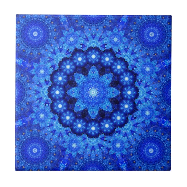 Lapis Crown Mandala Tile (Front)