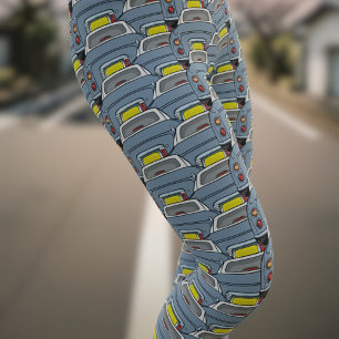 Lapis Grey Figaro Car Pattern Figarations Leggings