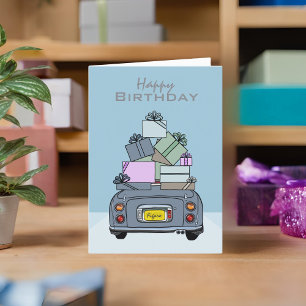 Lapis Grey Figaro Figarations Happy Birthday Card