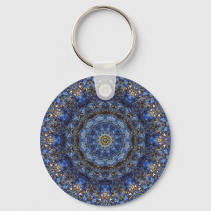 "Lapis Lazuli Laminate" Mandala keychain