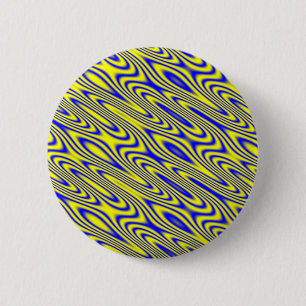 Lapis Lazuli Swirlies Abstract Pattern Button