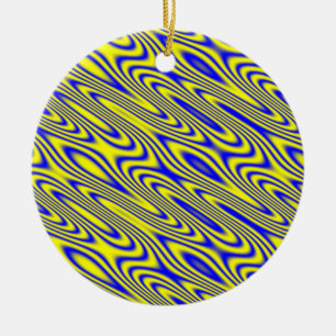 Lapis Lazuli Swirlies Abstract Pattern Ceramic Tree Decoration