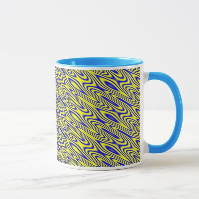 Lapis Lazuli Swirlies Abstract Pattern Mug (Right)