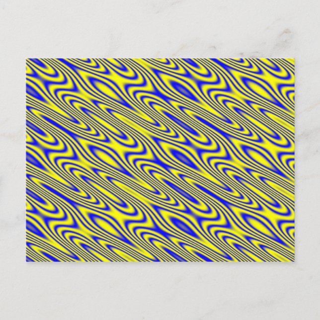 Lapis Lazuli Swirlies Abstract Pattern Postcard (Front)
