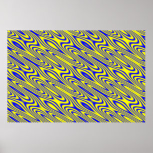 Lapis Lazuli Swirlies Abstract Pattern Poster