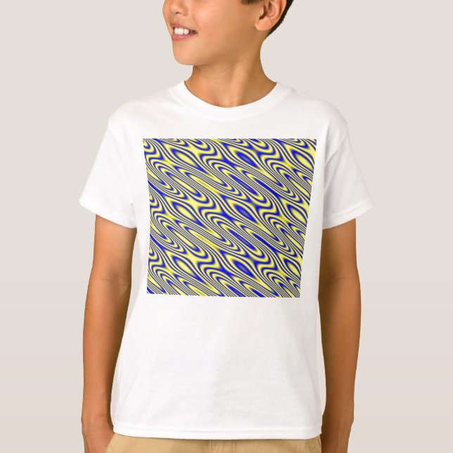 Lapis Lazuli Swirlies Abstract Pattern T Shirt (Front)