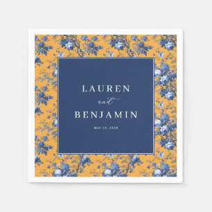 Lapis Rose Wedding Napkin
