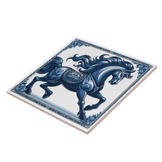Lapis Stallion: Botanical Majesty Tile