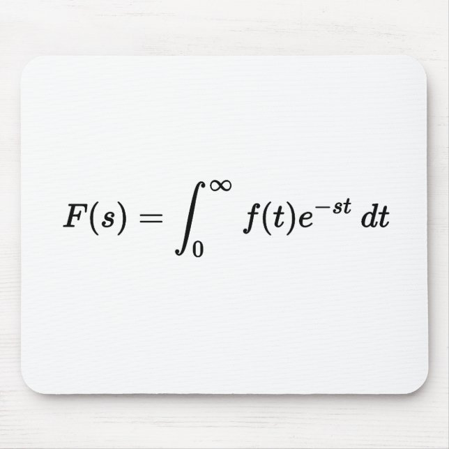 Laplace transform equation, math basics mouse mat (Front)