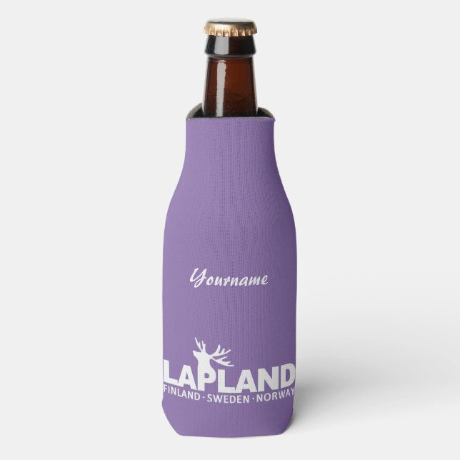 LAPLAND custom name & color bottle cooler (Bottle Front)