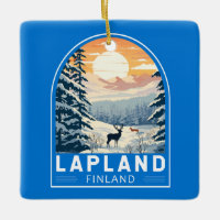 Lapland Finland Travel Art Vintage