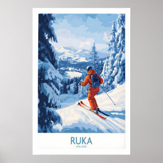 Lapland Ski Scene Wall Art 1