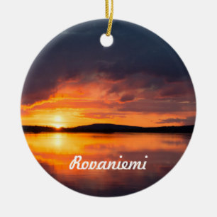 Lapland Sunset Ceramic Tree Decoration