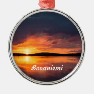Lapland Sunset Metal Tree Decoration