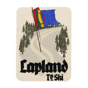 Lapland To Ski Magnet
