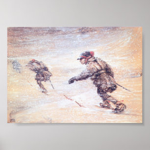 Laplanders in Snowstorm - Lappar i snostorm Poster