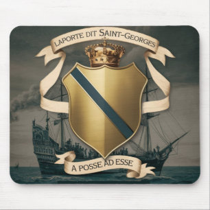 Laporte dit Saint Georges Coat of Arms 1 Mouse Mat
