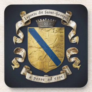 Laporte dit Saint Georges Coat of Arms 5 Coaster