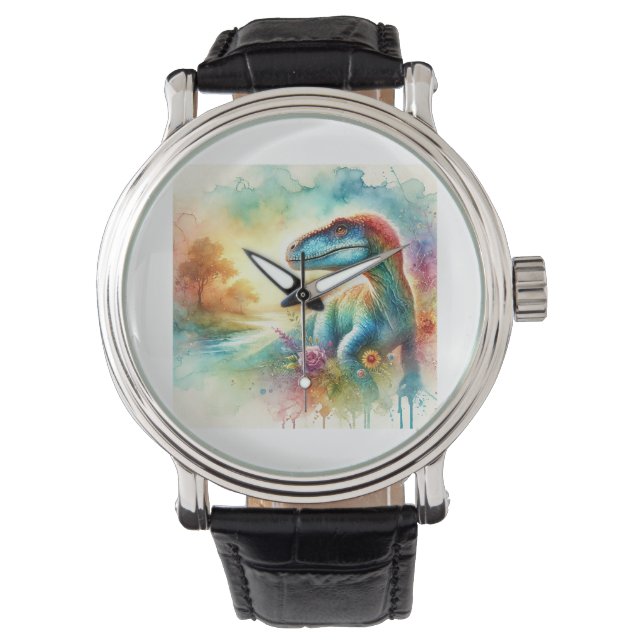 Lapparentosaurus 270624AREF127 - Watercolor Watch (Front)