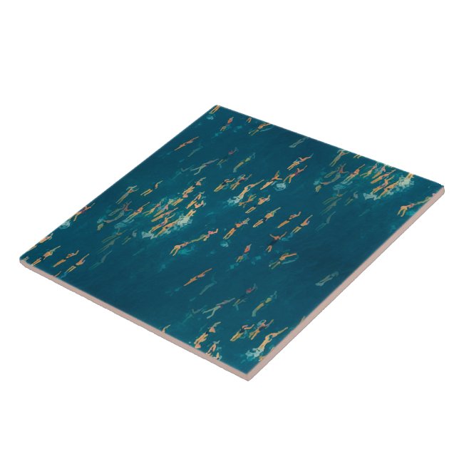Lapping Waves Vinyl Wallpaper Tile (Side)