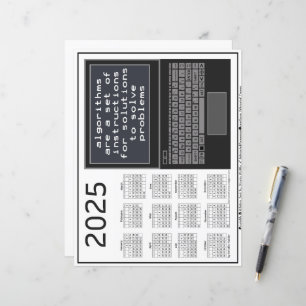 Laptop Algorithms Solve Problems 2025 Calendar
