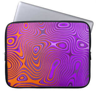 Laptop bag with psycho pattern orange/pink