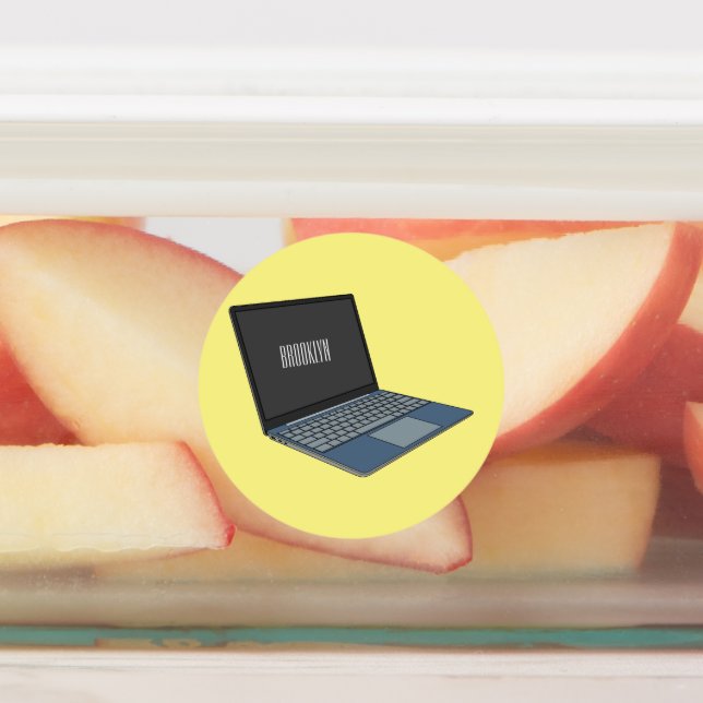 Laptop cartoon illustration  (Affixed)