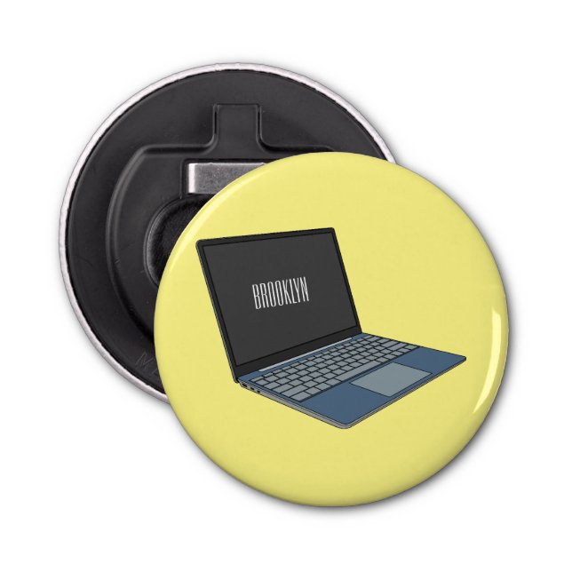 Laptop cartoon illustration  bottle opener (Front)
