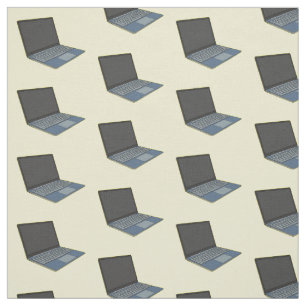 Laptop cartoon illustration fabric