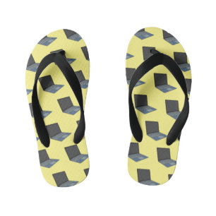 Laptop cartoon illustration  kid's flip flops