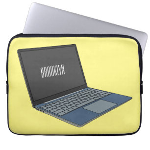 Laptop cartoon illustration  sleeve