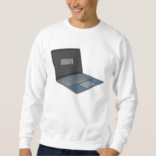 Laptop cartoon illustration sweatshirt