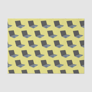 Laptop cartoon illustration  tissue paper