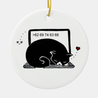 Laptop Cat Bed (Tuxedo - Black&White) Ornament