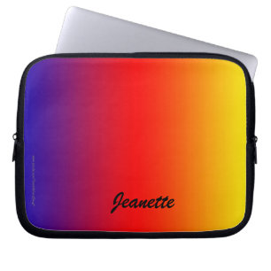 Laptop Computer Sleeve Rainbow Vivid Colours